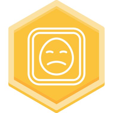 üzgün yüz simgesi, vektör illüstrasyonu