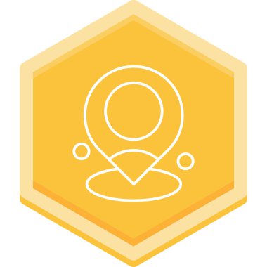 Bir harita simgesinin vektör illüstrasyonu