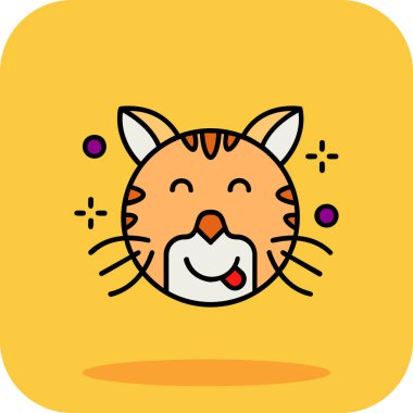 kedi yüz simgesi tasarımı.