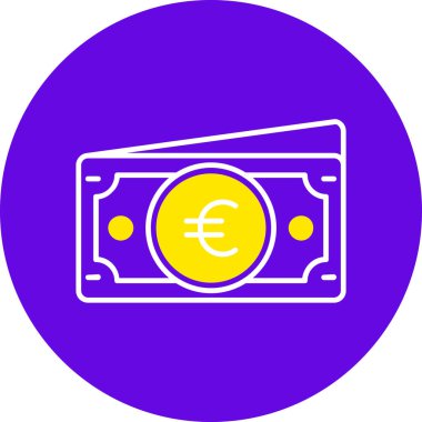 Avro para simgesi, basit vektör illüstrasyon tasarımı