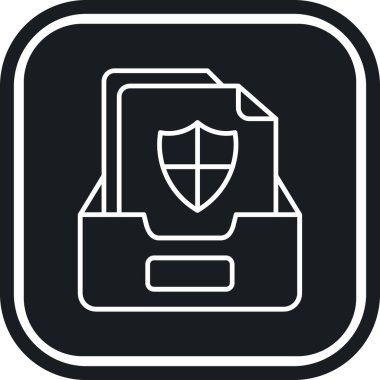 Kalkan simgesinin vektör illüstrasyonu