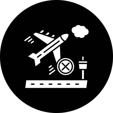 uçak ikonu vektör illüstrasyonu