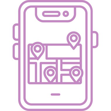 konum pin simgesi, vektör illüstrasyonu