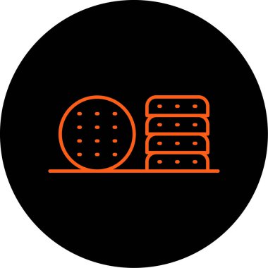 Gıda ve arkaplan simgesinin vektör çizimi