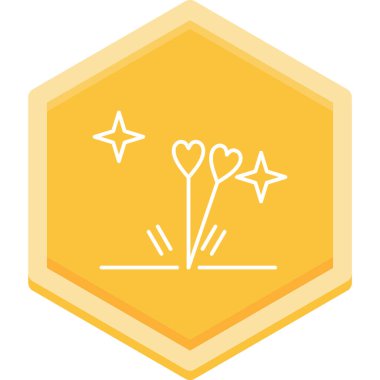 aşk rozeti vektör illüstrasyonuName