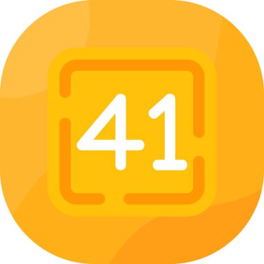 düz dizayn numara 4 simge vektör çizimi