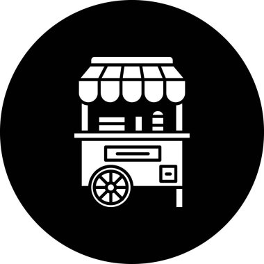 dükkan simgesi, vektör illüstrasyonu