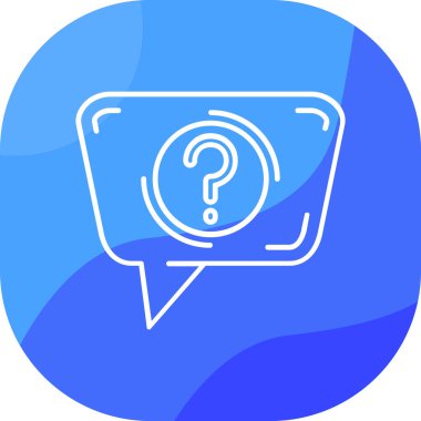 Soru simgesi, vektör illüstrasyonu beyaz arkaplanda izole edildi