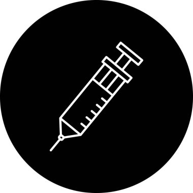 Şırınga simgesinin vektör illüstrasyonu