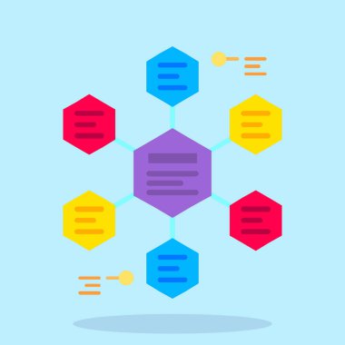 düz biçimli ağ veri bağlantı simgesi