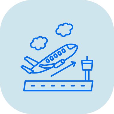 uçak ikonu vektör illüstrasyonu