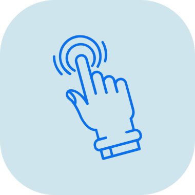 dokunmatik vektör simgesi modern basit vektör çizimi beyaz arkaplanda izole edildi