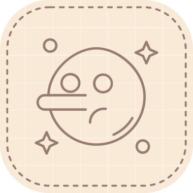 Gezegenin şirin bir çizgi film ikonunun vektör çizimi