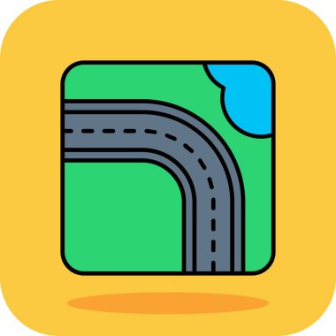 harita simgesi vektör illüstrasyonu