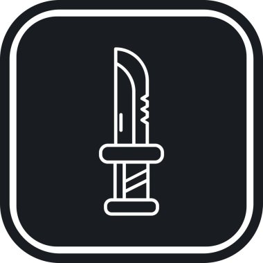 kılıç ağı simgesi basit illüstrasyon