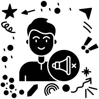 Megafon. Basit biçimdeki megafon simgesi