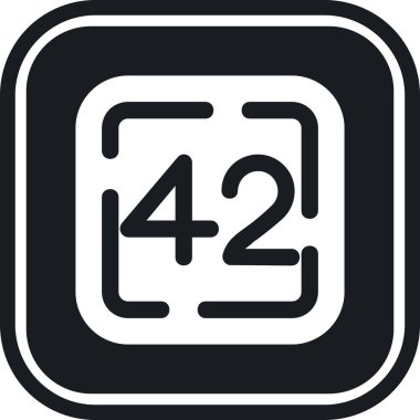 Beyaz arkaplanda izole edilmiş dört numaralı simge, vektör illüstrasyonu