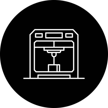 Yazıcı simgesi vektör illüstrasyonu