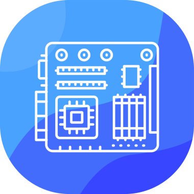 Devre Kurulu. Web simgesi basit illüstrasyon