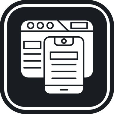 Web ve mobil vektör çizgisi simgesi