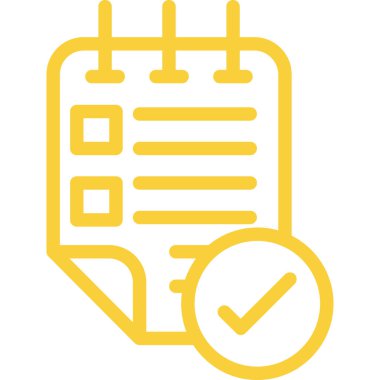 Kontrol listesi vektör simgesi modern basit vektör illüstrasyonu