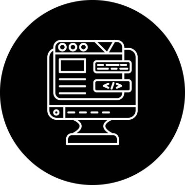 vektör lcd simgesi illüstrasyonu