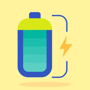 Pil simgesinin vektör illüstrasyonu