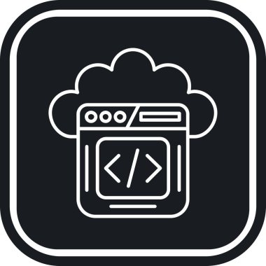 ana hat biçiminde kod programlama simgesi