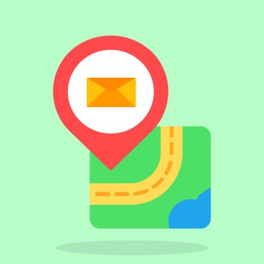 konum vektörü düz renk simgesi