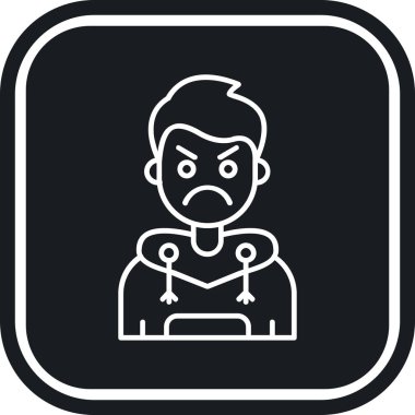 Kızgın simge vektör illüstrasyonu