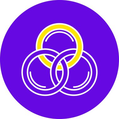 Dairesel bir işaretin vektör illüstrasyonu