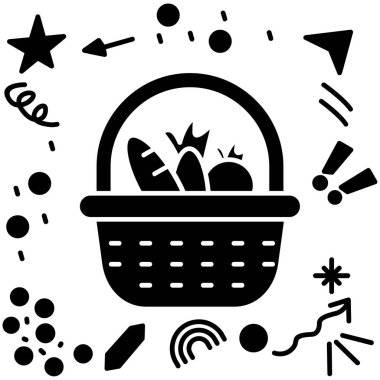 Alışveriş sepeti. Basit resimleme