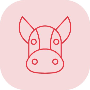 inek simgesi vektör illüstrasyonu