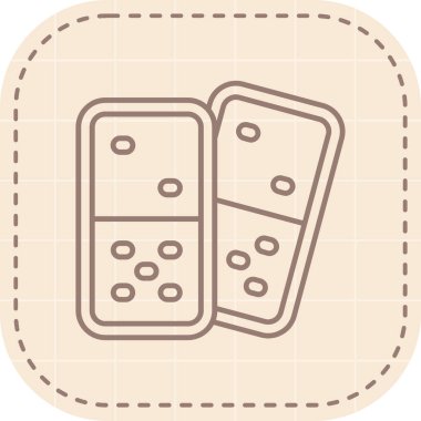 Beyaz arkaplanda izole edilmiş zar simgesi. Kumarhane sembolü çizimi.