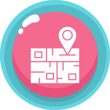 harita simgesinin vektör illüstrasyonu