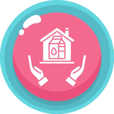 Bir ev simgesinin vektör illüstrasyonu