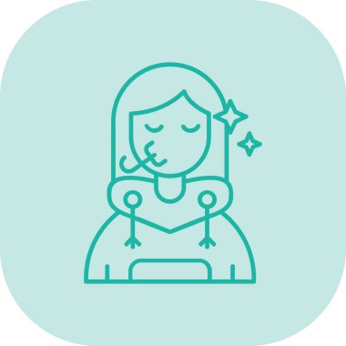 Yayı olan sevimli bir kızın vektör çizimi.