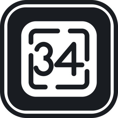 4 numaralı simge, vektör illüstrasyonu