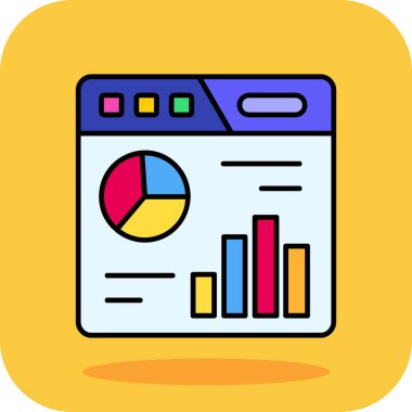 iş grafiği simgesi, vektör illüstrasyonu