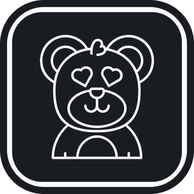 Ayı. Web simgesi basit illüstrasyon