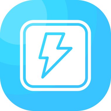 Şimşek simgesi soyut vektör grubunu izole etti