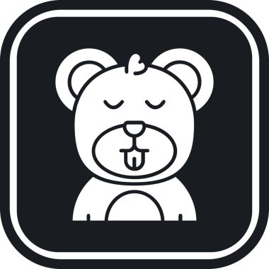 Ayı. Web simgesi basit illüstrasyon