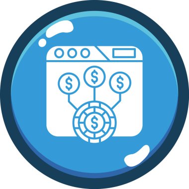 Para için. Web simgesi basit illüstrasyon