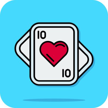 Poker vektörü düz simgesi