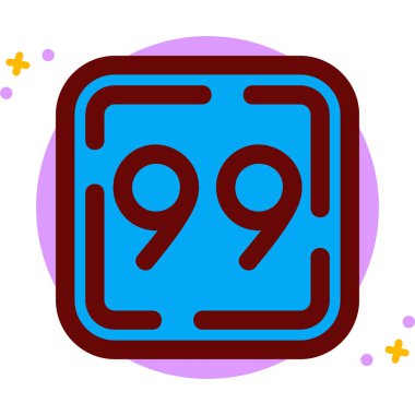 Moda stili izole edilmiş arkaplanda 9 9 simge