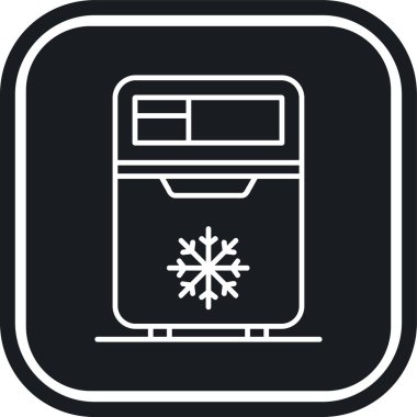 Buzdolabı web simgesi basit illüstrasyon