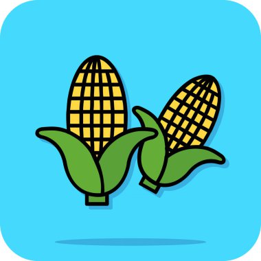 vektör illüstrasyonu, çizgi film elemanı mısır.