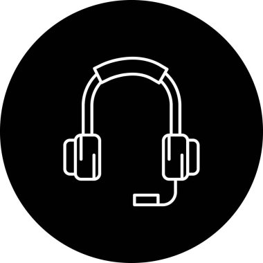 kulaklık simgesi vektör illüstrasyonu