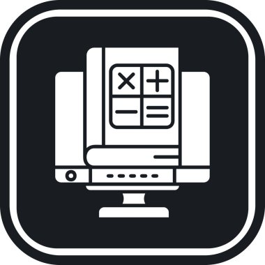 Bir hesap makinesi simgesinin vektör illüstrasyonu