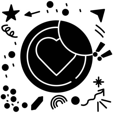 Oklu kalp, vektör illüstrasyonu